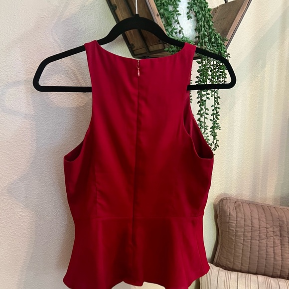 EUC Express Peplum Red Blouse Size Small - Picture 8 of 15